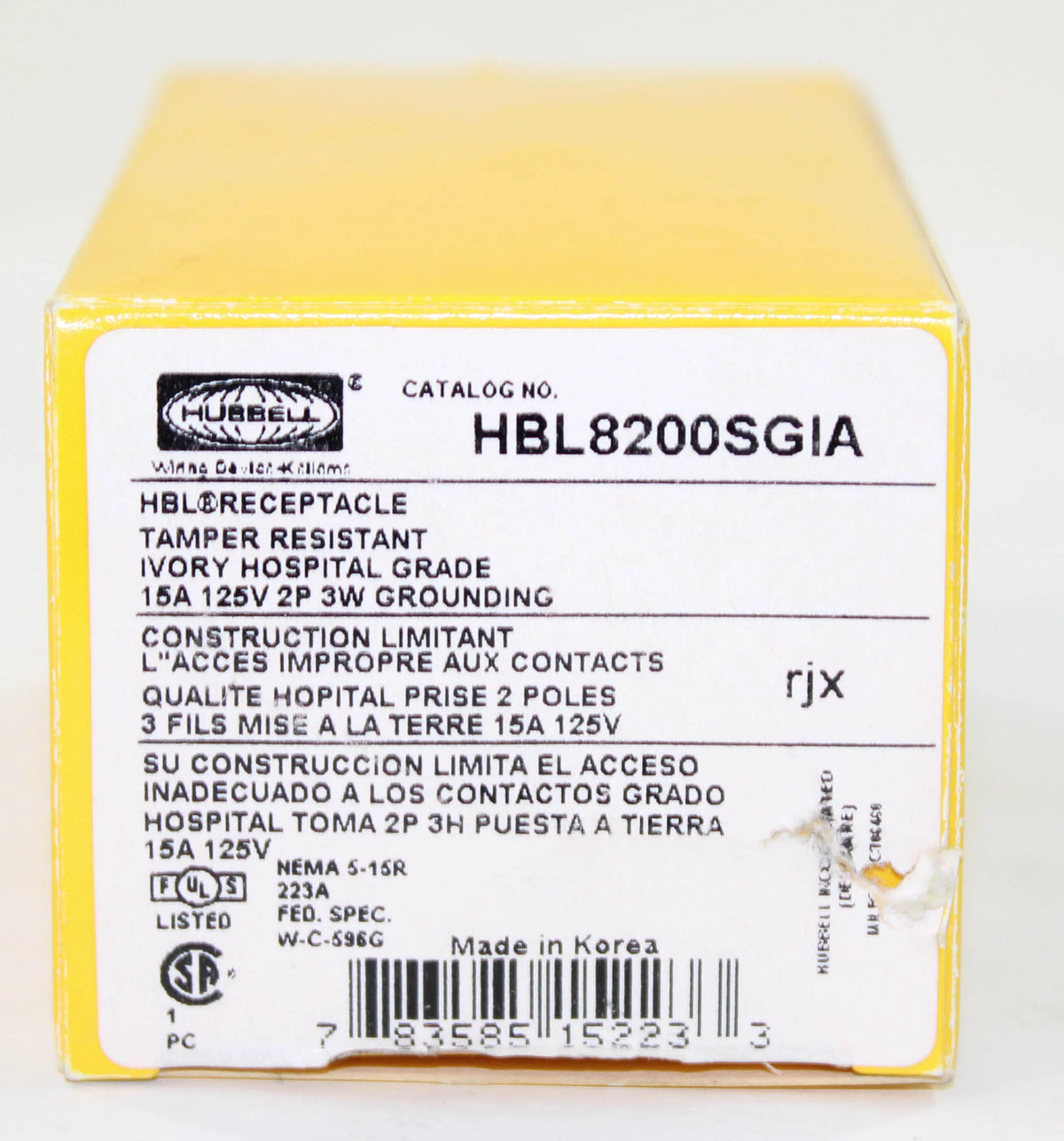 Ivory 15 A Receptacle D27932