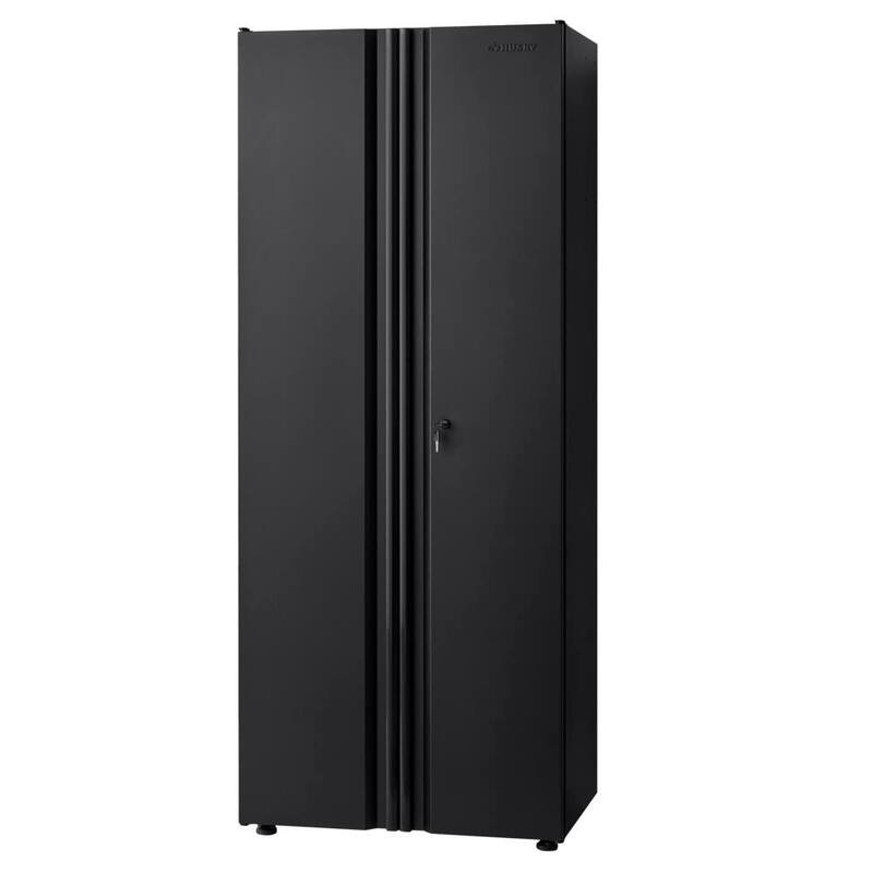 Black 24-Gauge Steel Freestanding Garage Cabinet U343