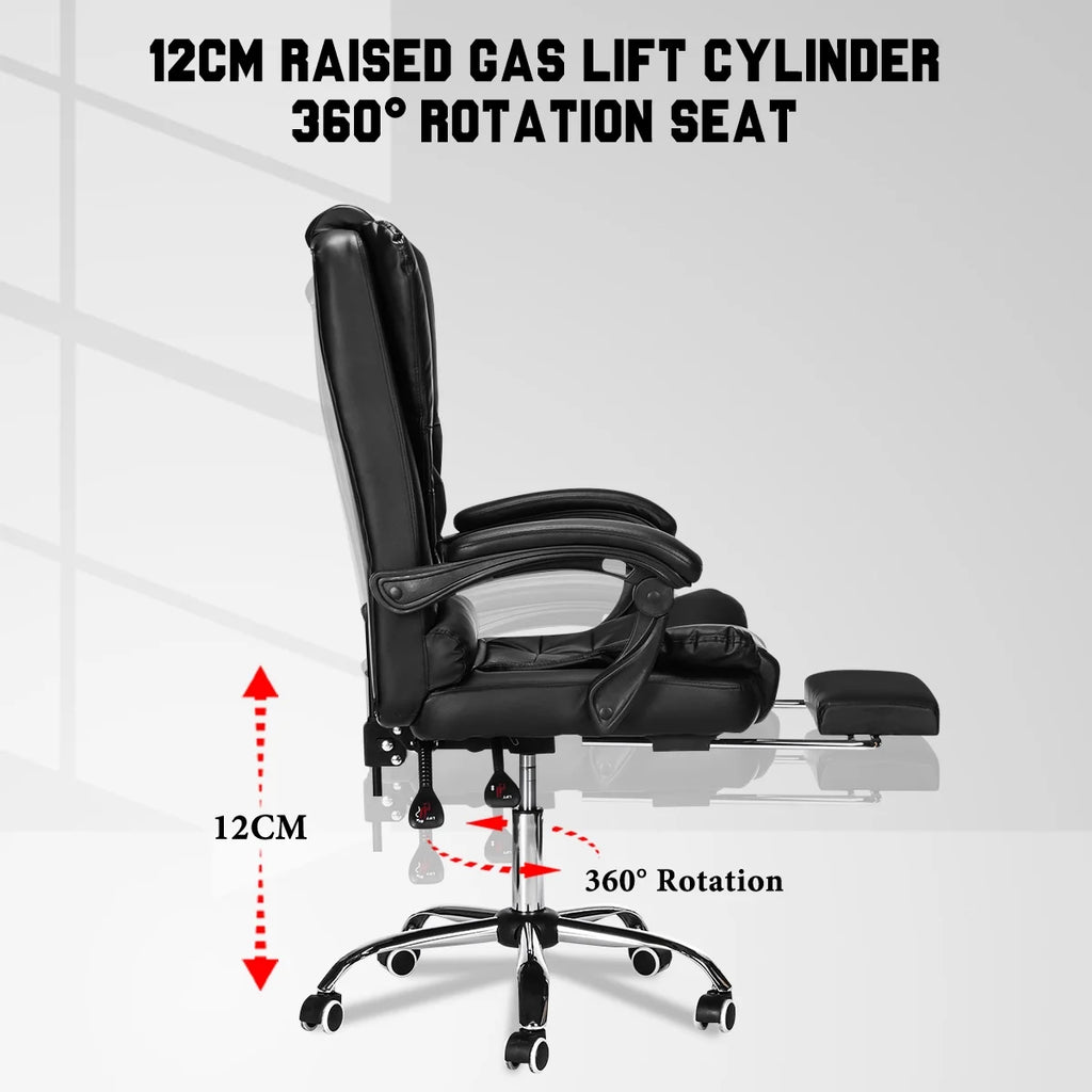 Ergonomic Faux Leather High Back Office Chair with Lumbar Support K55214