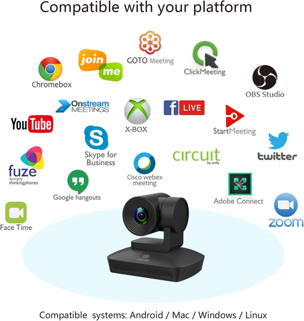 1080P PTZ Webcam with 4 Microphones Array and 10X Optical Zoom R91520