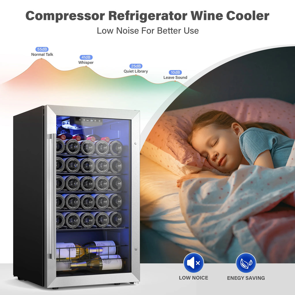 32 Bottle Wine Refrigerator Cooler R972