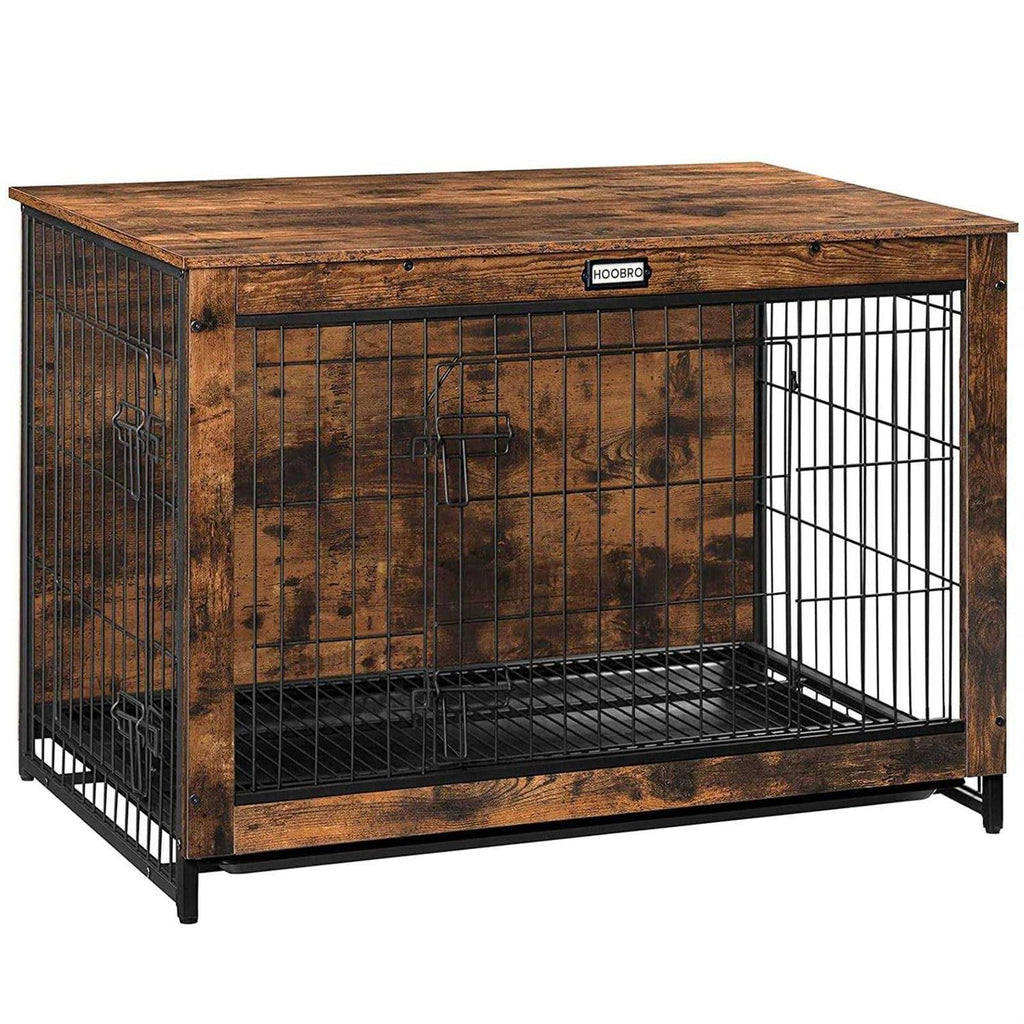 Large Wooden Dog Crate Furniture with Pull-Out Tray I973