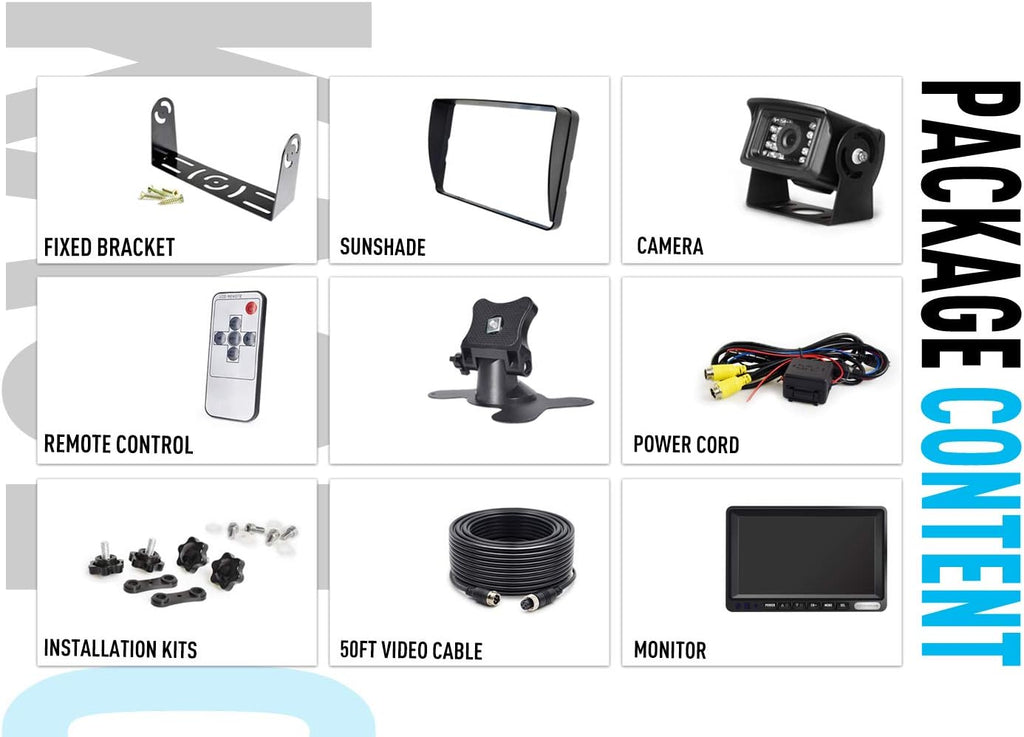 HD Wired Backup Camera System Kit with 7'' LCD Monitor X656302