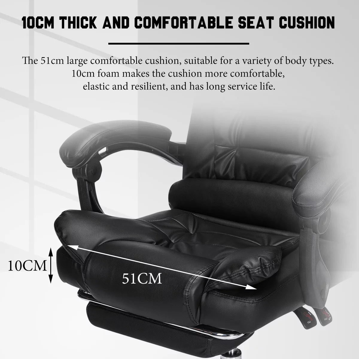 Ergonomic Faux Leather High Back Office Chair with Lumbar Support K55214