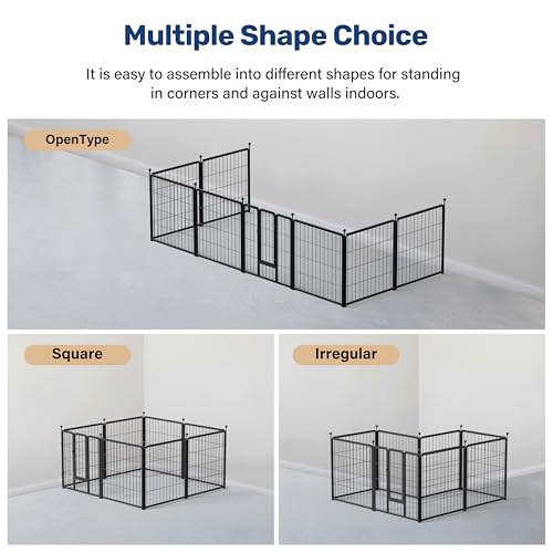 40 Inch 8 Panels Heavy Duty Metal Dog Playpen I6725