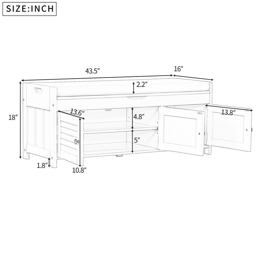 Blue Storage Bench F9591