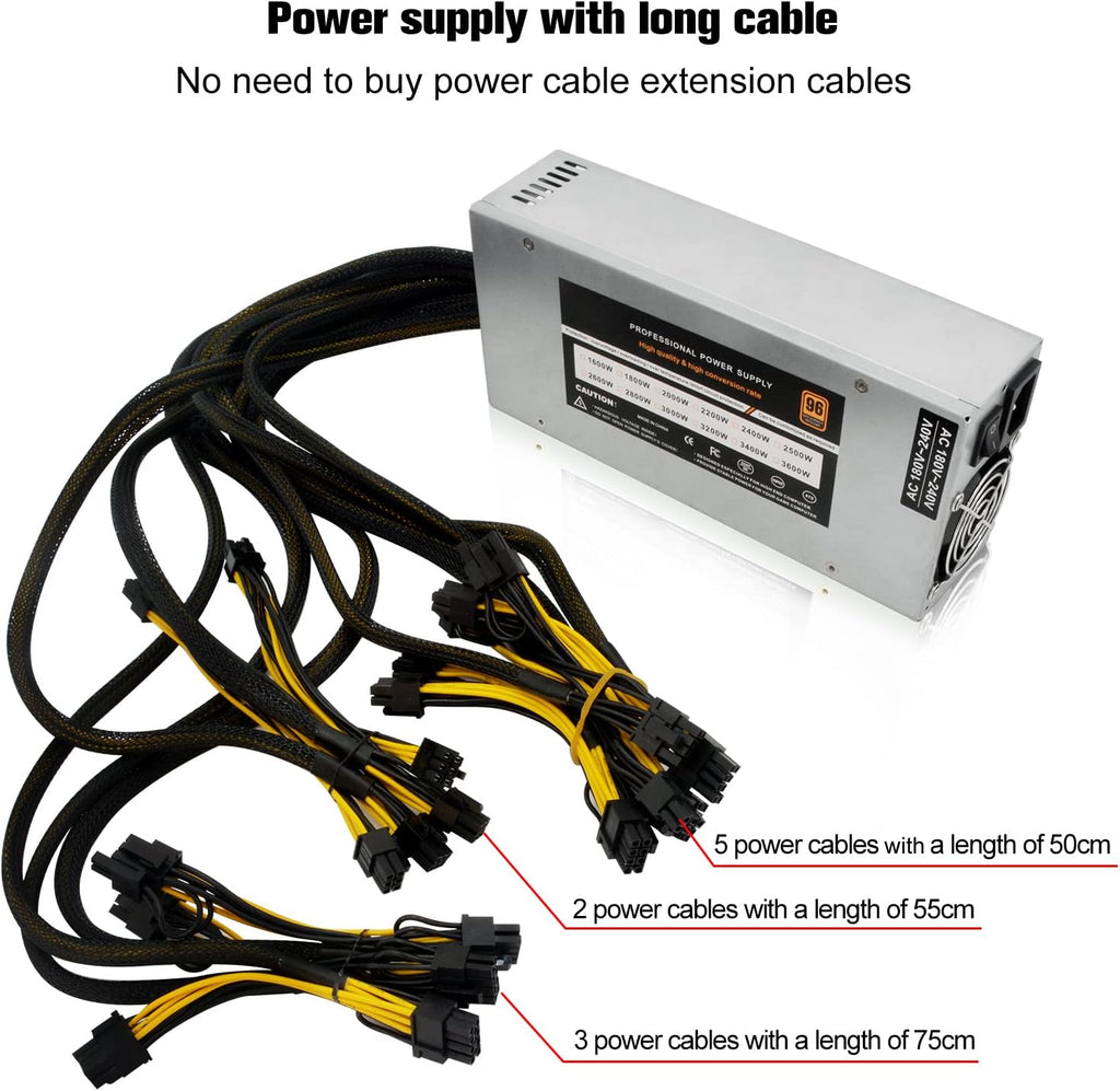2500W 2U Single Channel Mining Power Supply V896