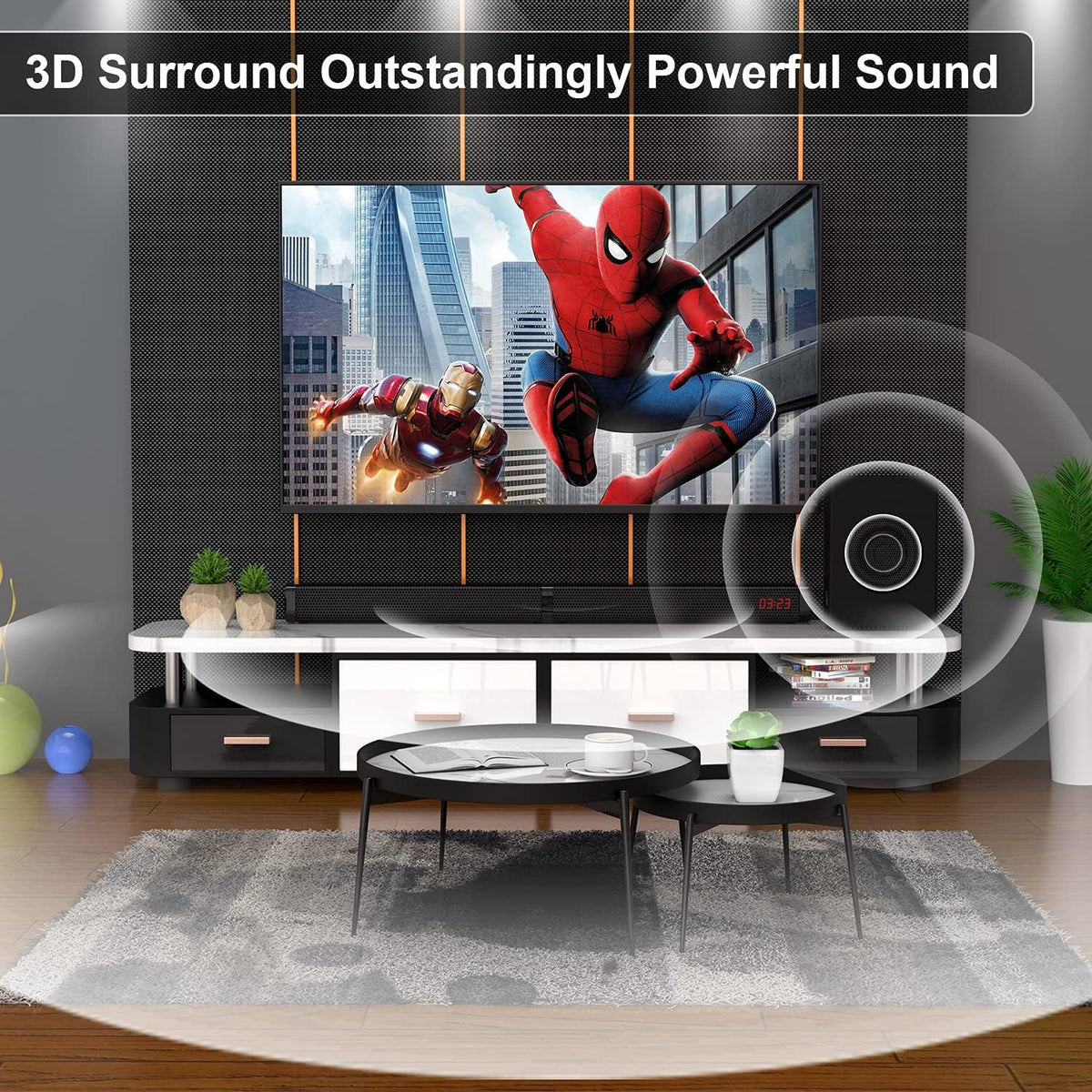 Sound Bars for TV with Subwoofer, 2.1 Channel H15763