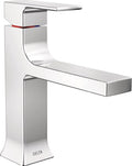 Matte Black 1 Hole Bathroom Faucet with Push-Pop Drain U976