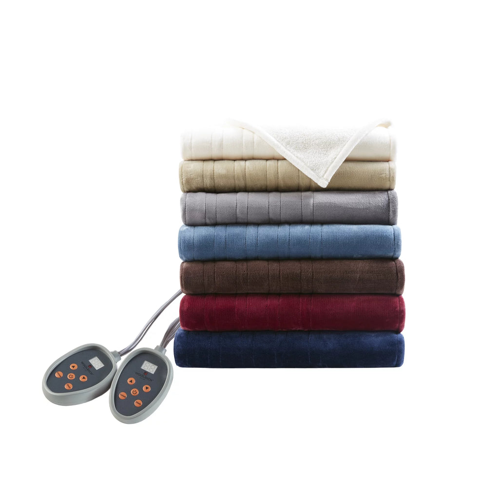 King Grey Knitted Electric Blanket J3025