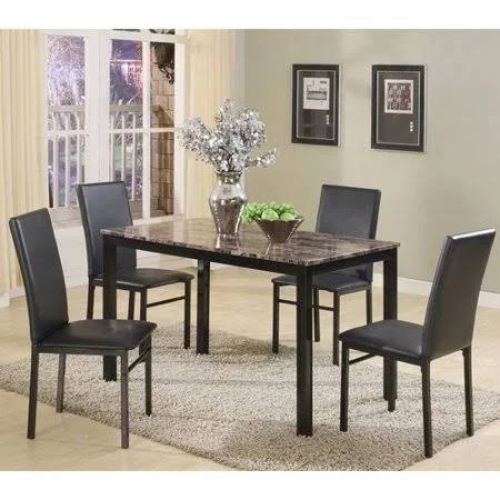 5 Piece Black Dining Set I457422