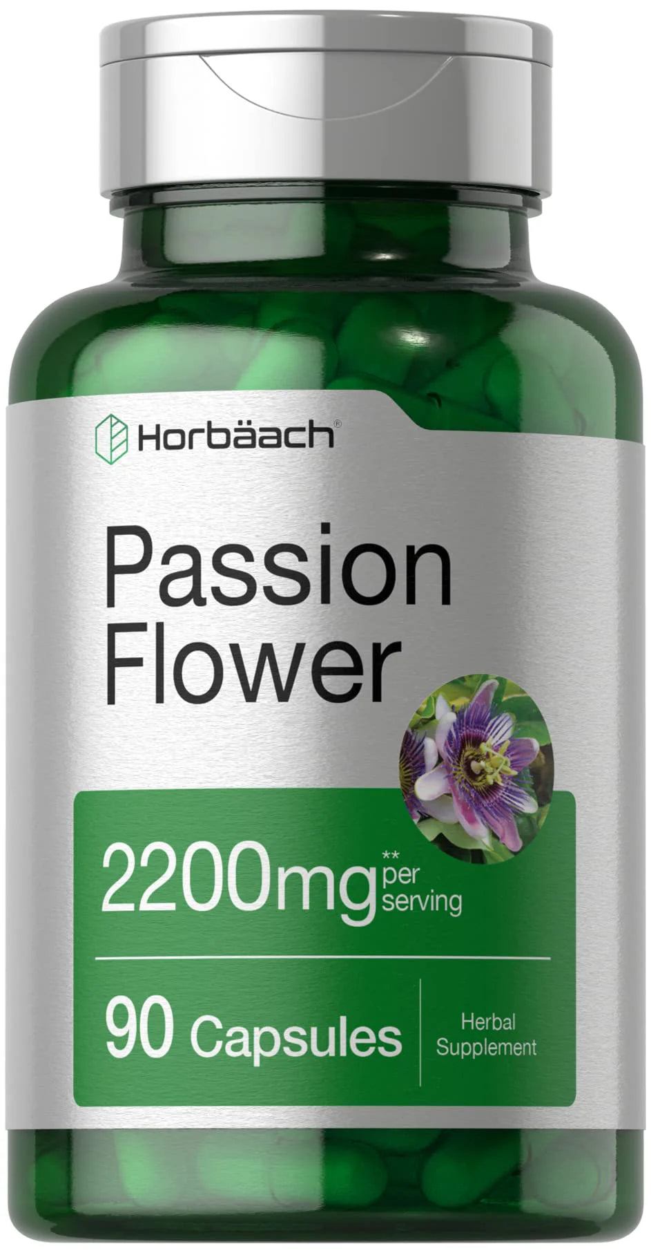 Passion Flower Capsules 2200mg 90 Count Non-GMO Gluten Free Extract Supplement C1318