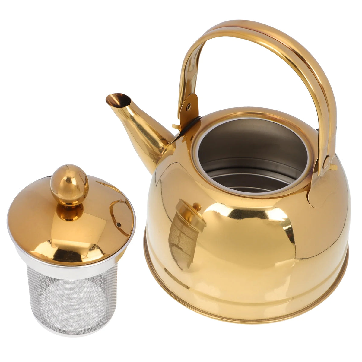 Stainless Steel Teakettle with Strainer D5632