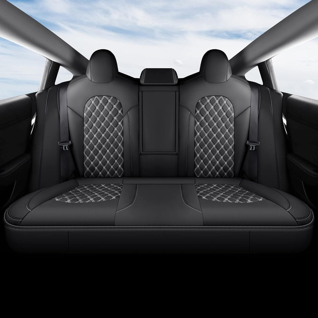 Pu Leather Car Seat Covers Full Set Black C79280