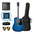 Blue Beginner Acoustic Guitar Pack with Cutaway Y324
