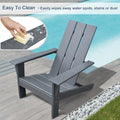 Dark Grey HDPE Resin Adirondack Chair M129213