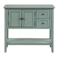 36x22 Green Console Table with 2 Drawers W72651