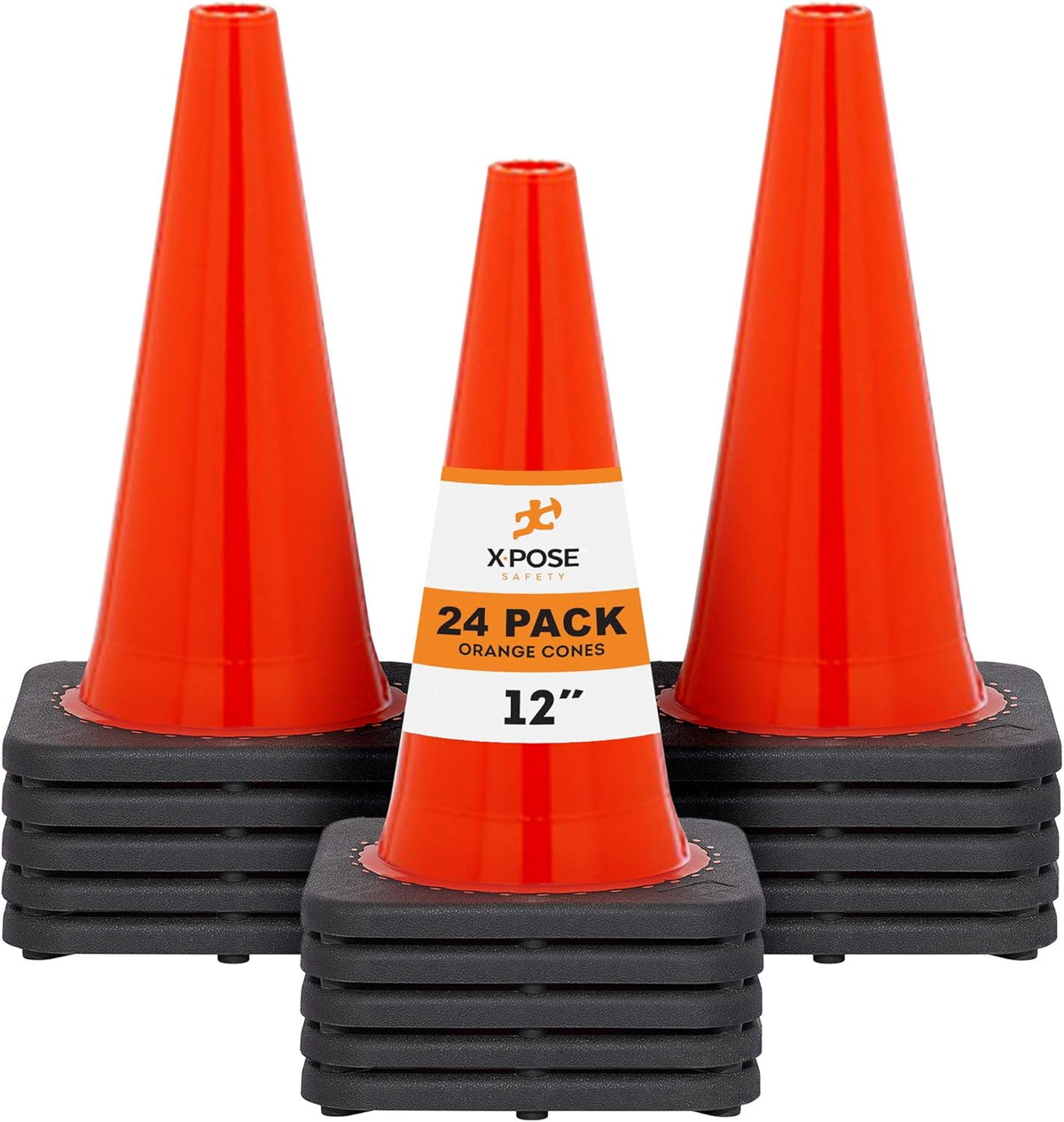 12 Inch Orange PVC Safety Cone C502