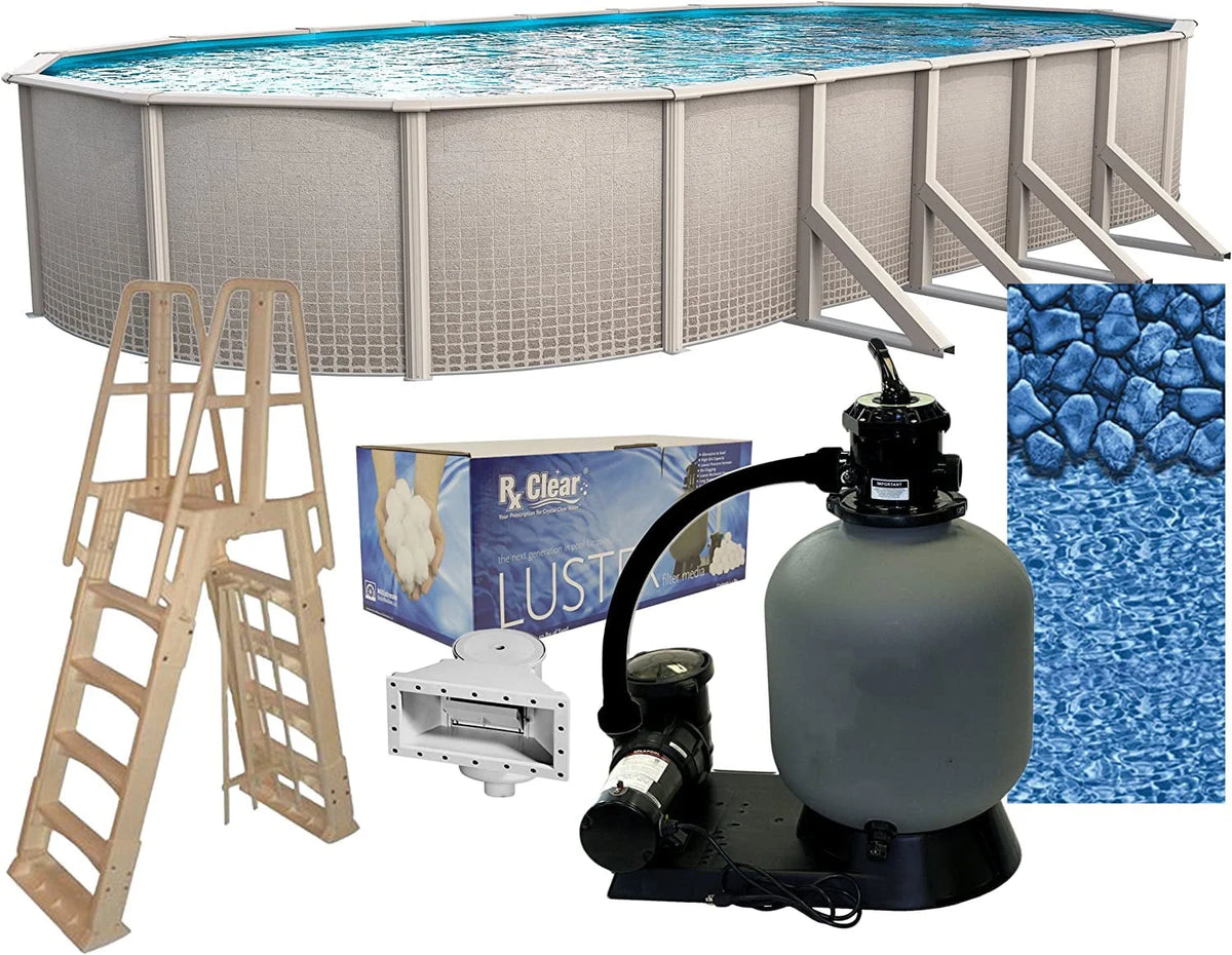 15' x 30' Oval 48 Wall Above-Ground Swimming Pools Q8514