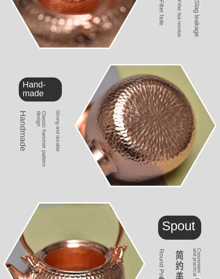 300ml Hand-made Pure Copper Teapot E3356
