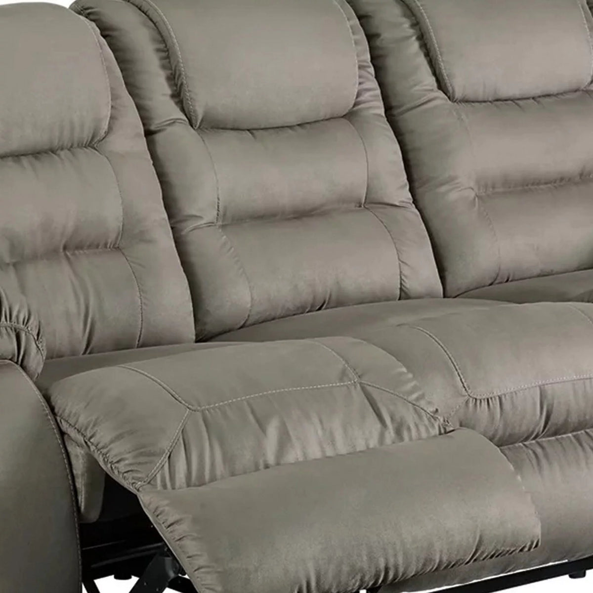 Gray Fabric Reclining Sofa T855620