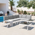 5 Piece Outdoor Patio Furniture Set Grey C378