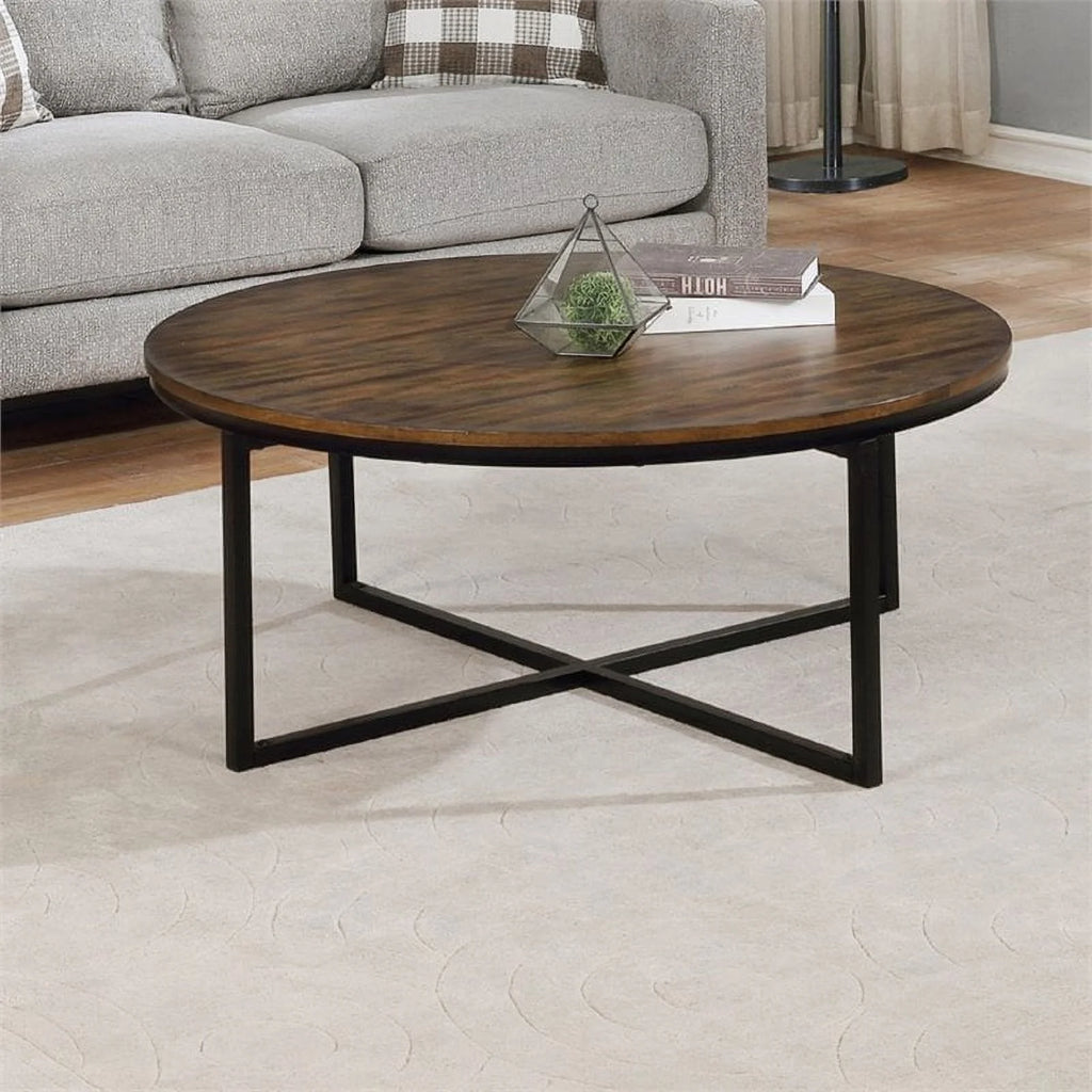 Round Acacia Wood Coffee Table X2300
