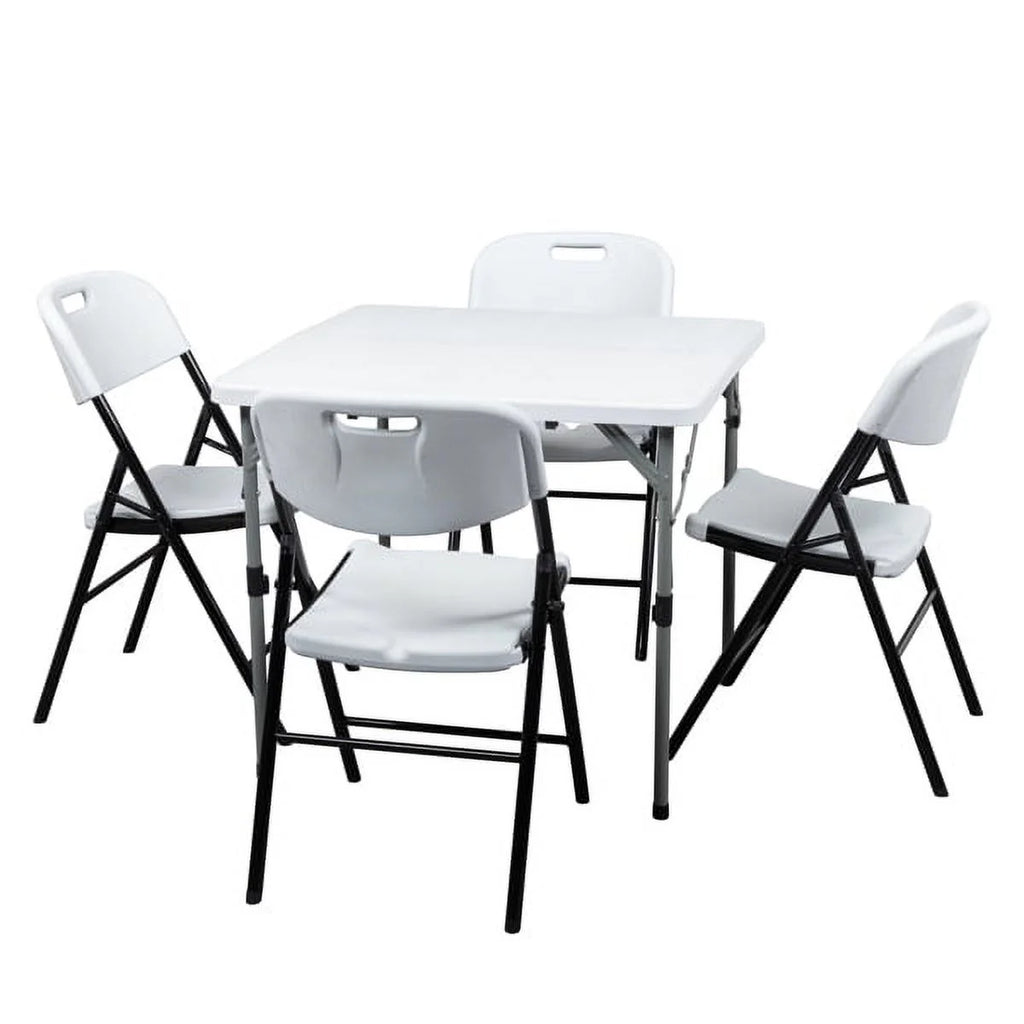 White 4 Pack Plastic Folding Chairs Y395462