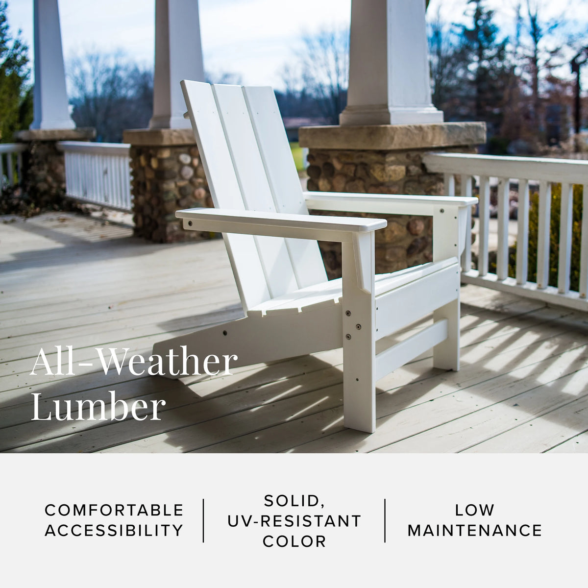 Oversized White Adirondack Chairs N230