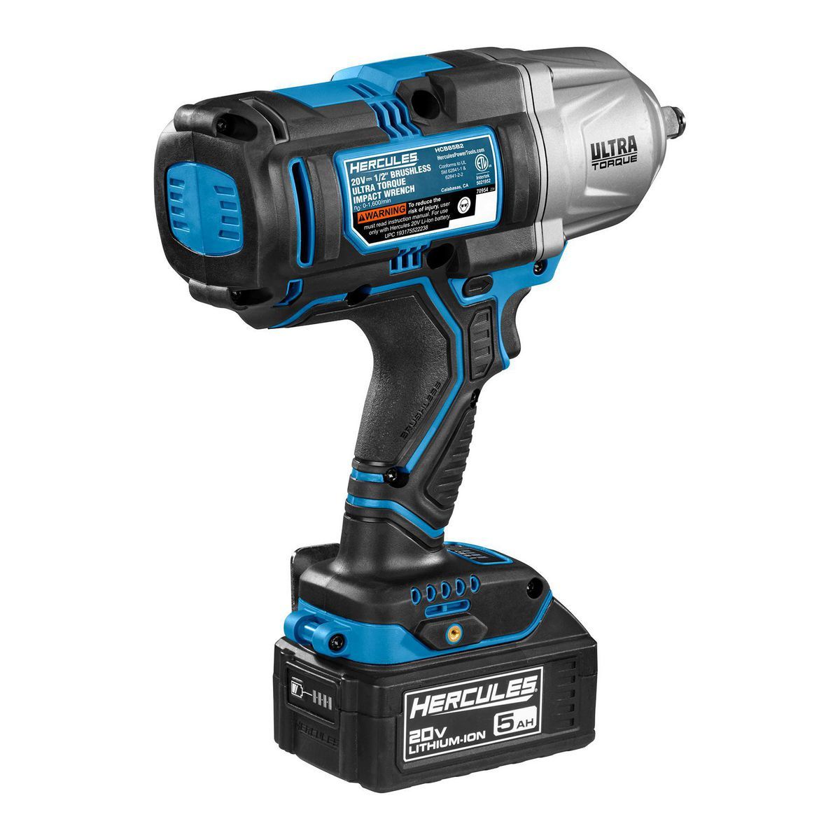 20V Brushless Cordless 1/2 in. Impact Wrench Kit with 5 Ah Battery and Charger P303502