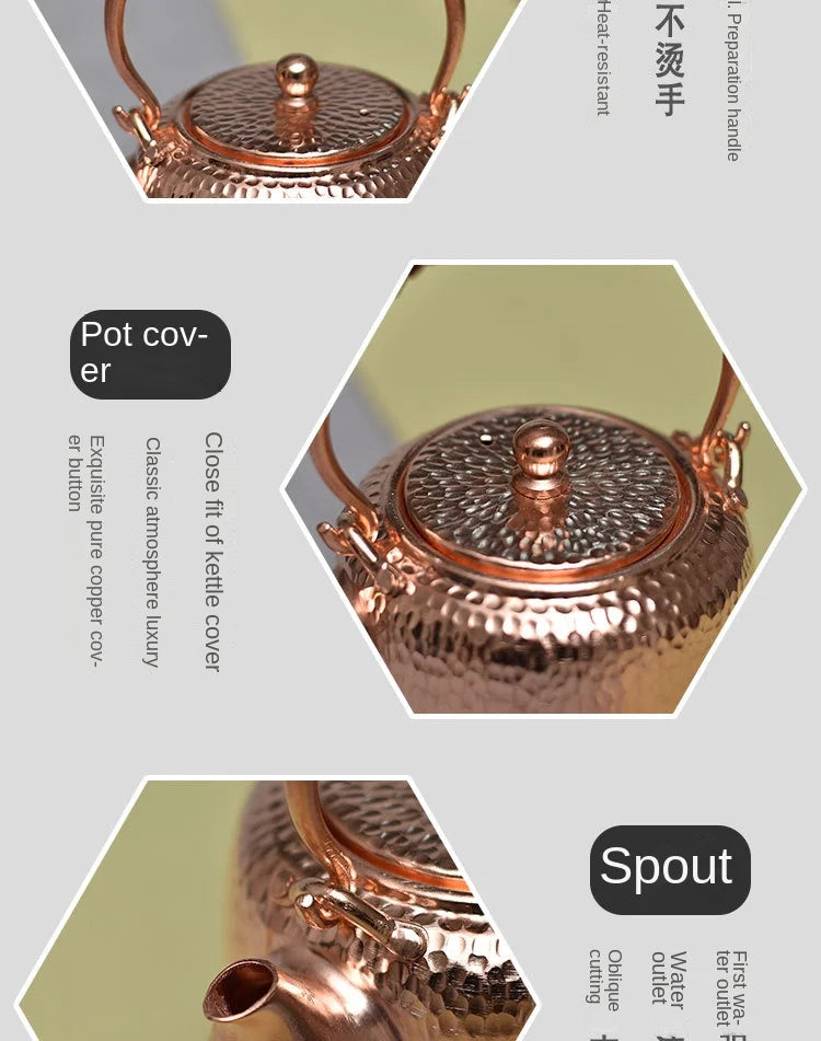 300ml Hand-made Pure Copper Teapot E3356