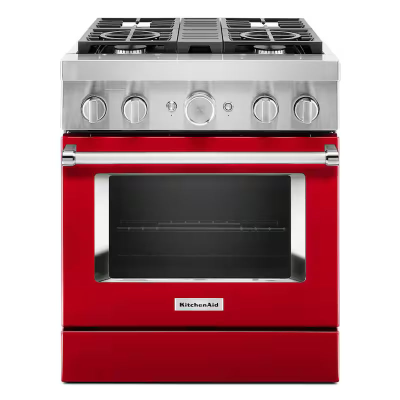 Passion Red 4-Burner Dual Fuel Freestanding Smart Range G907