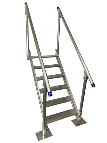 Aluminum Dock Stairs 2 Step with 1 Handrail C864486