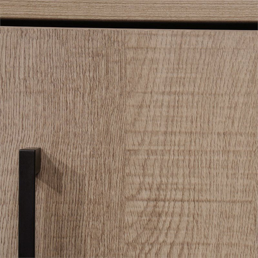 4-Shelf Engineered Wood Bookcase with Doors A6702