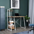 40'' Oak Computer Desk with Open Shelves O63175