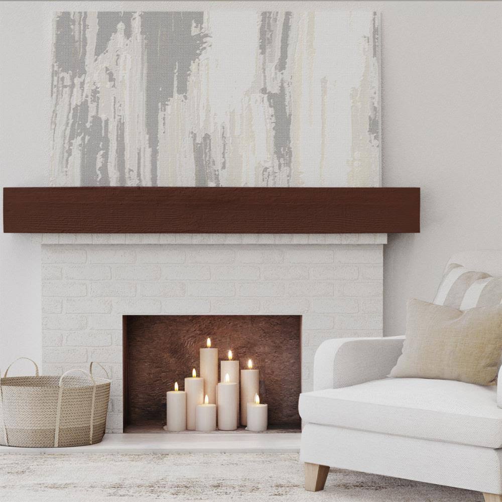 Rough Sawn Faux Wood Fireplace Mantel A7875