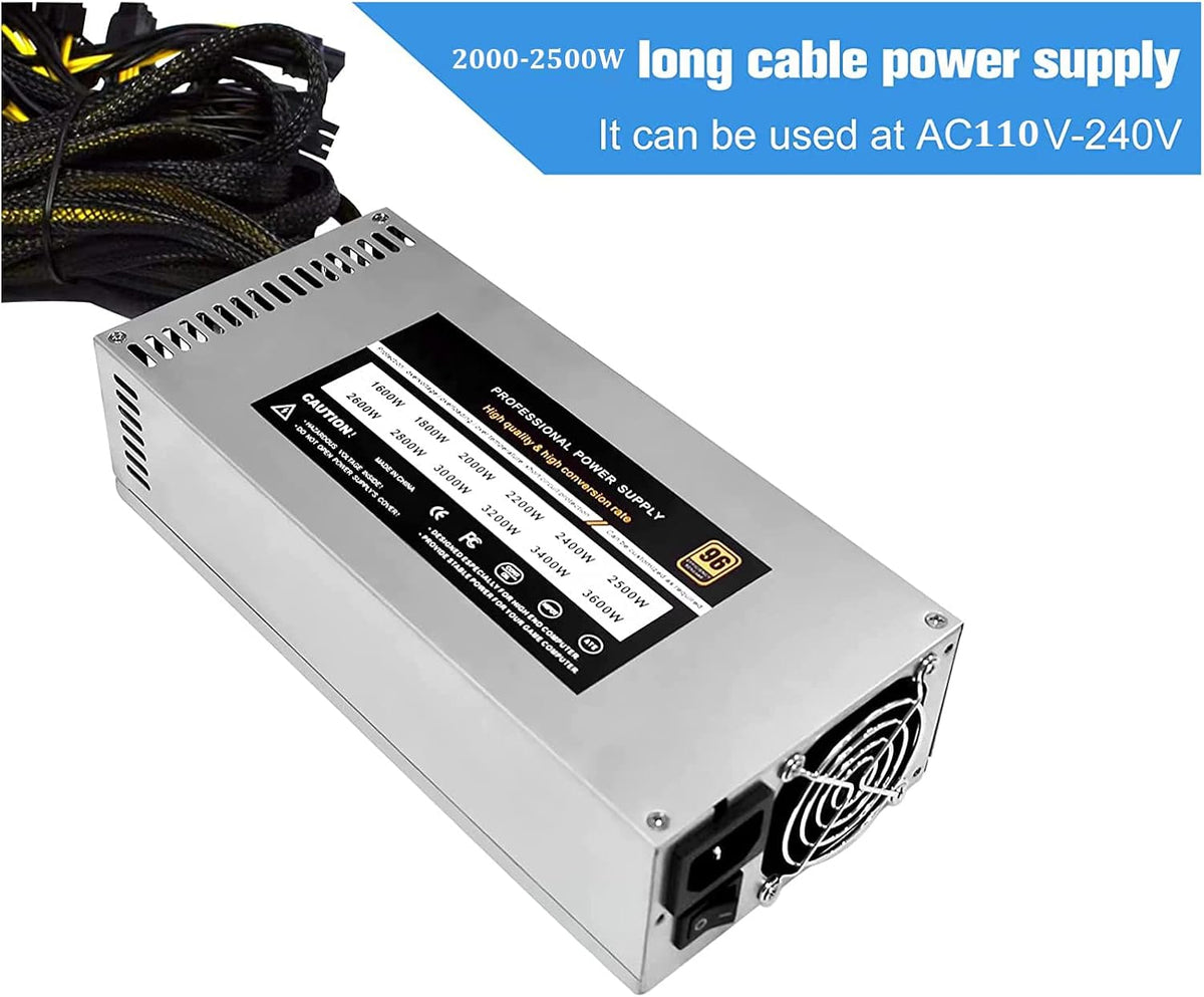 2500W 2U Single Channel Mining Power Supply V896