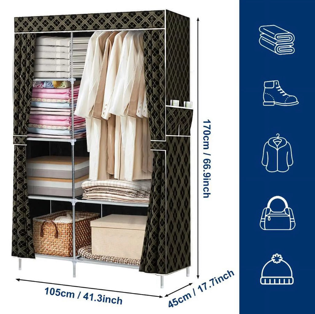 Portable Clothes Closet Wardrobe Storage Organizer C3778
