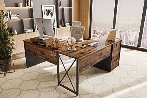 L Shaped Desk with File Drawer X690