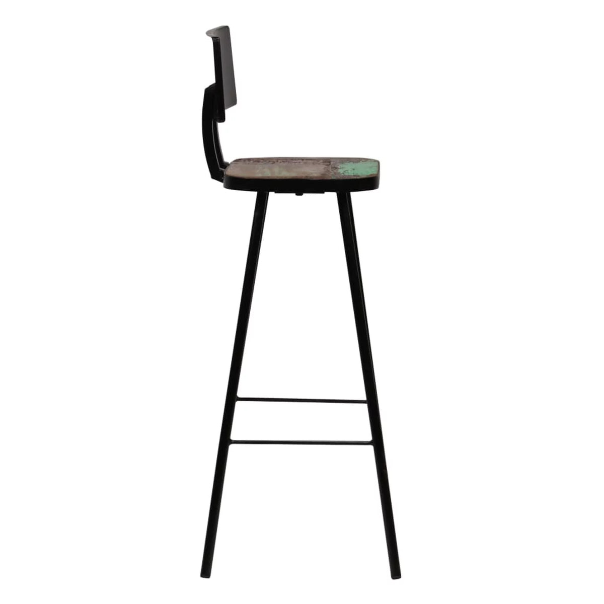 Solid Reclaimed Wood Bar Stools 4 pcs V7848