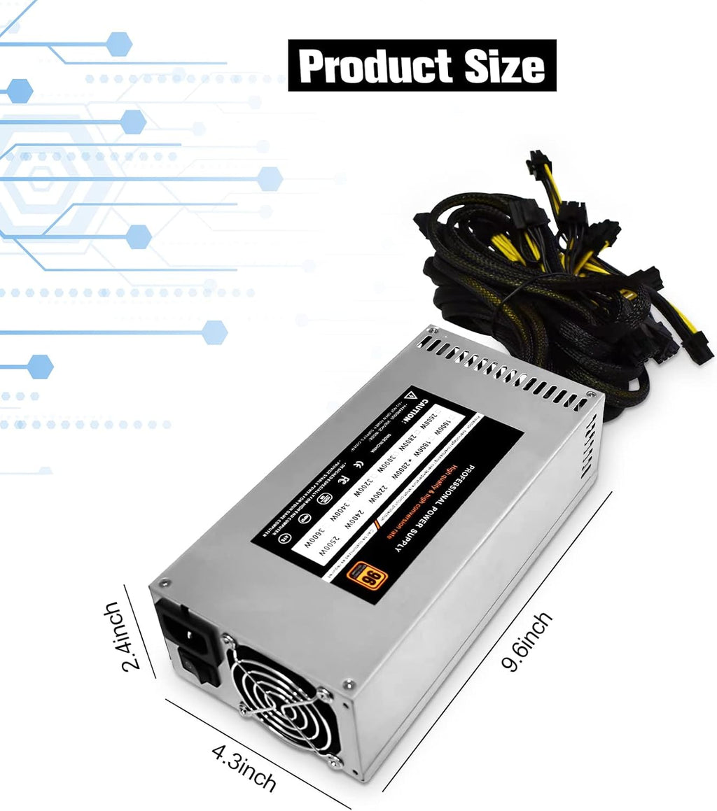 2500W 2U Single Channel Mining Power Supply V896