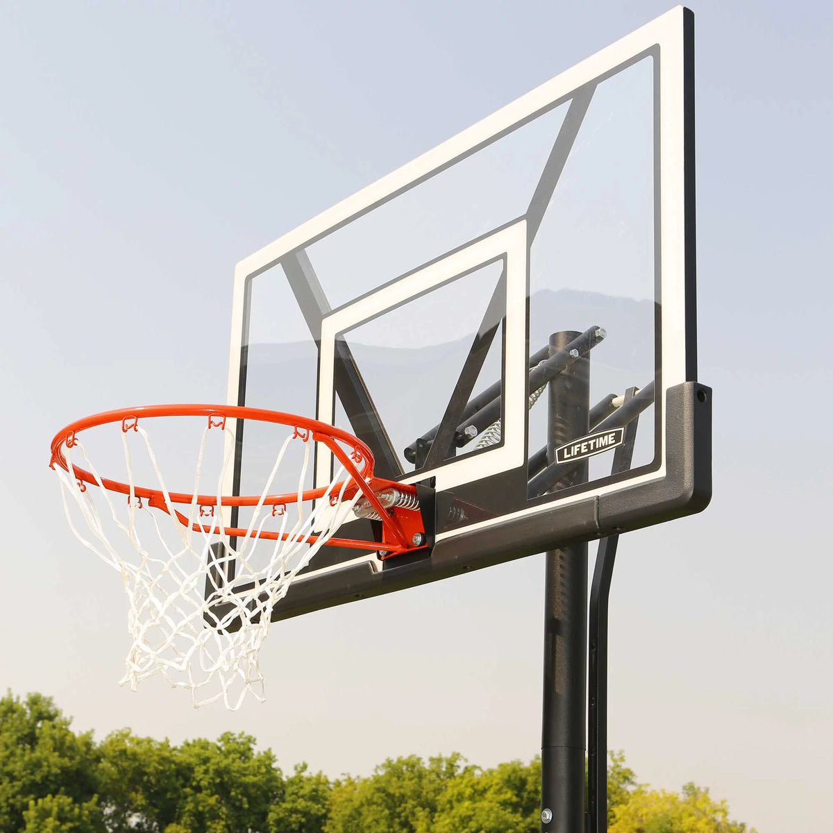 Adjustable Portable Basketball Hoop 48 inch Polycarbonate T482196