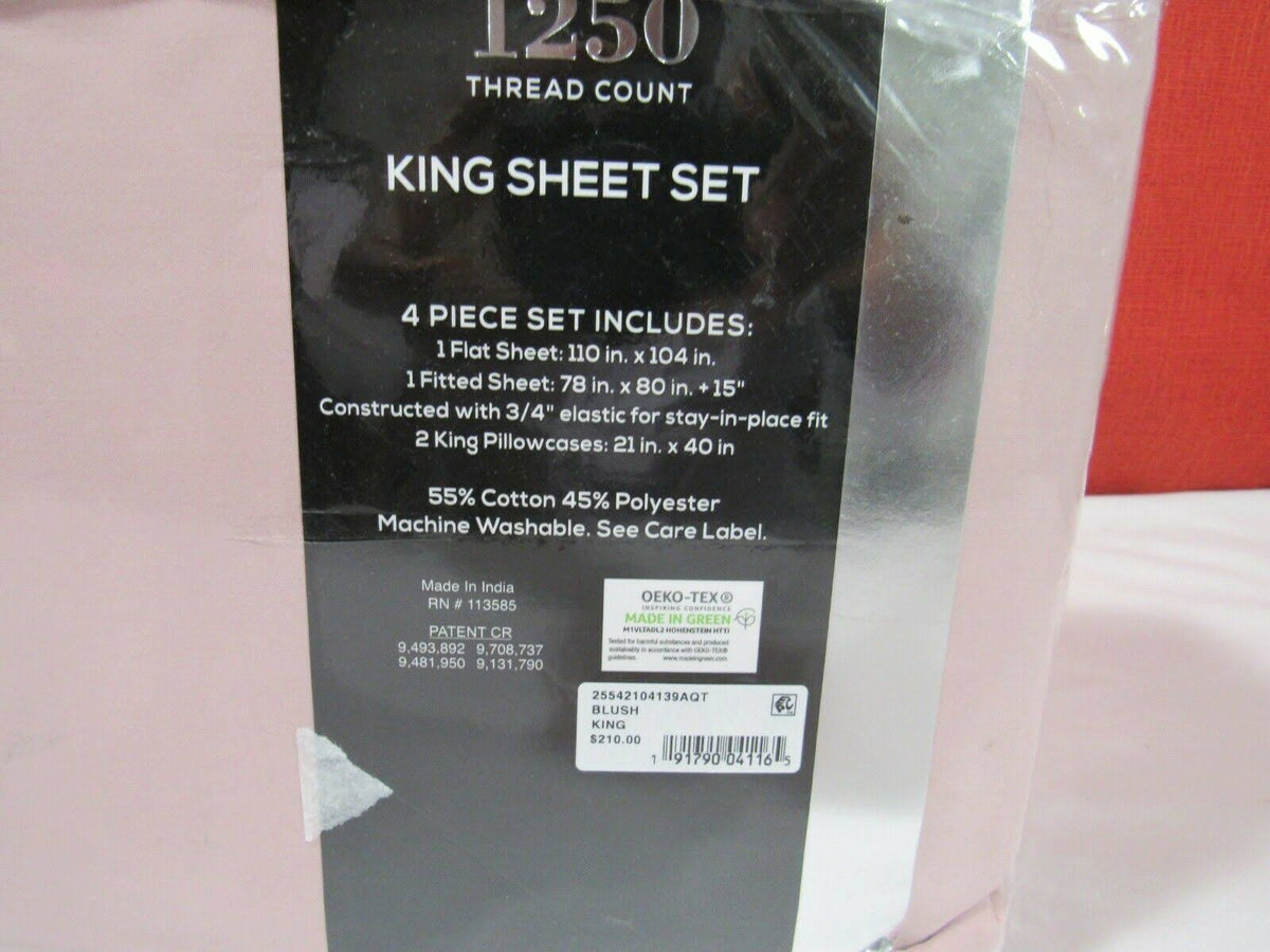 King Blush 4 pc. Sateen Sheet Set B101496