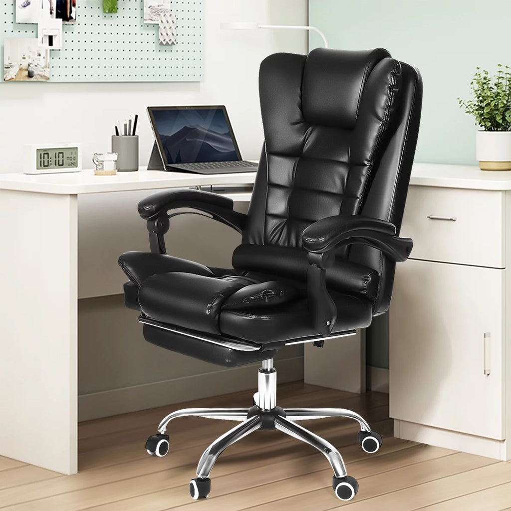 Ergonomic Faux Leather High Back Office Chair with Lumbar Support K55214