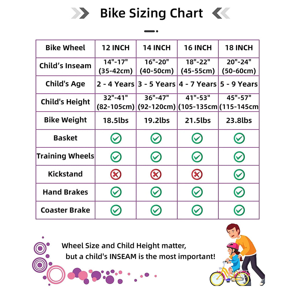 18 Inch Girls Training Wheel Bike E4079