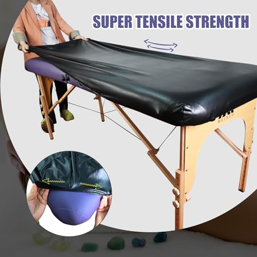Black Waterproof PU Massage Table Cover V45032