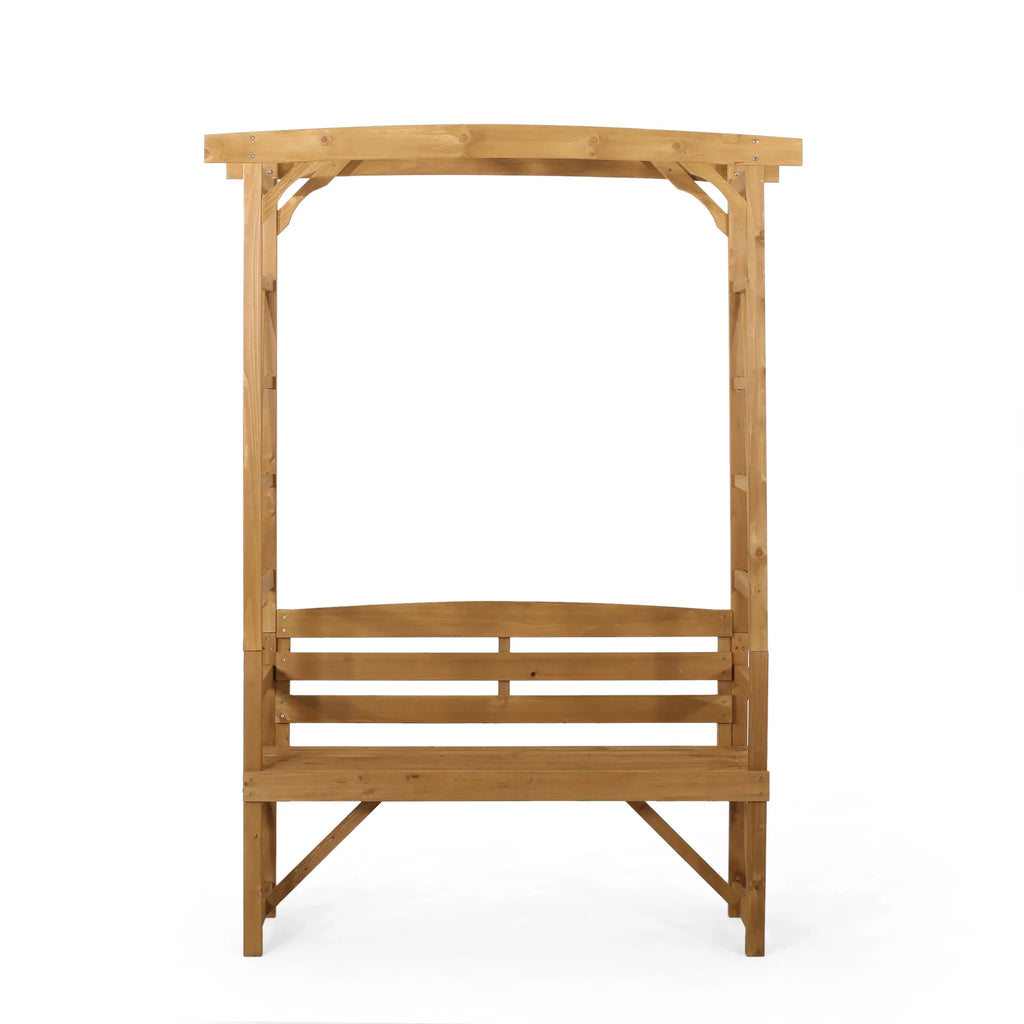 Outdoor Fir Wood Arbor Bench J666451