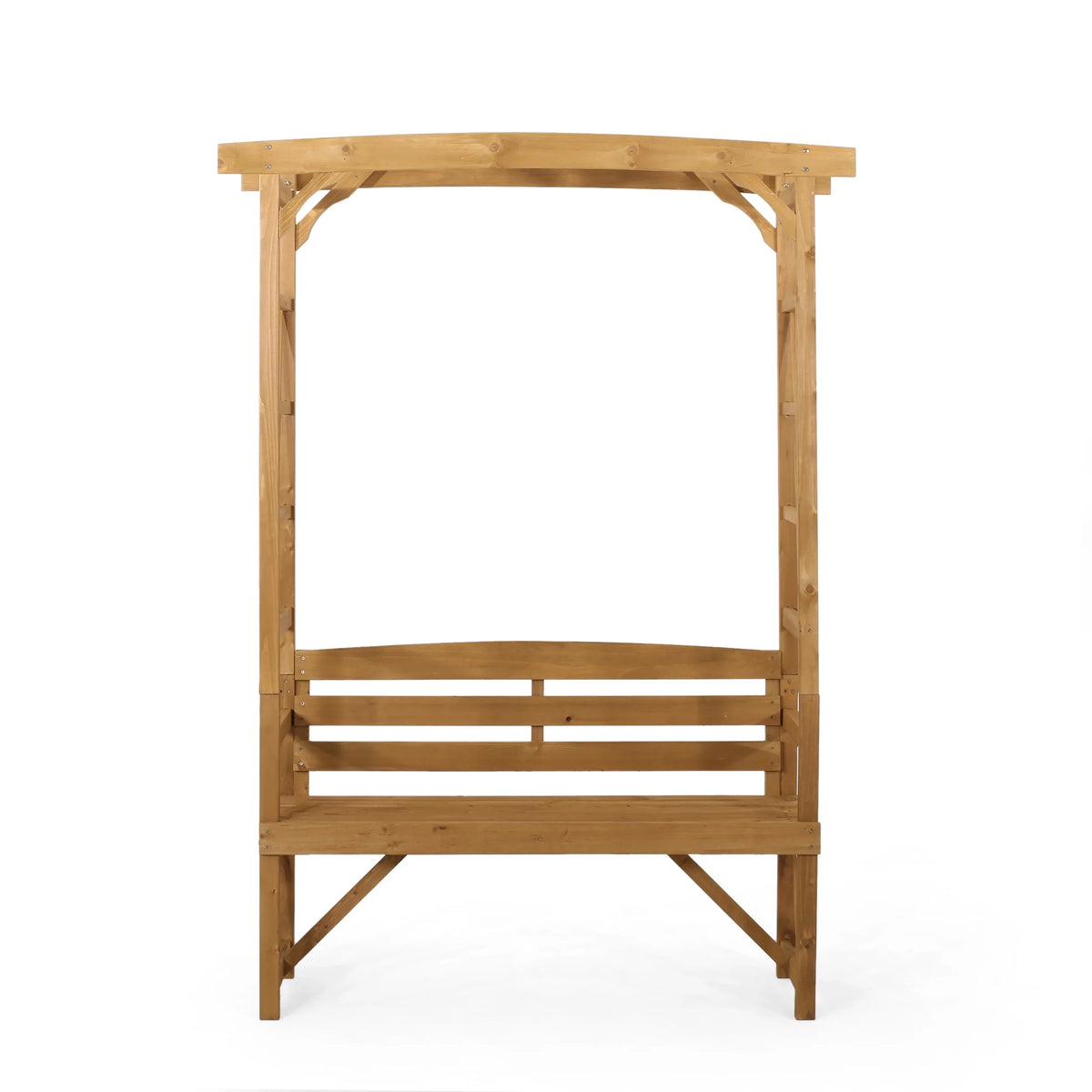 Outdoor Fir Wood Arbor Bench J666451