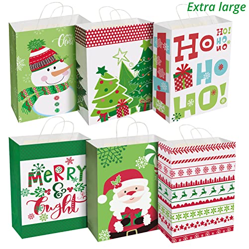 24 Christmas Gift Paper Bags Bulk with Handles and 60 Count Christmas Gift Tags P663010