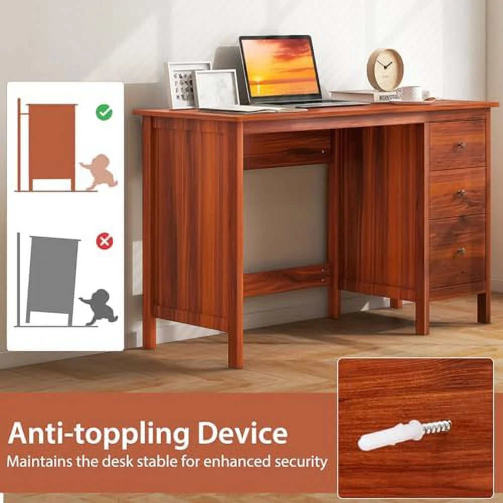 Black Desk with Drawers Z1060